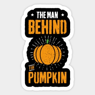 Funny Halloween Pregnancy The Man Behind The Pumpkin Sticker